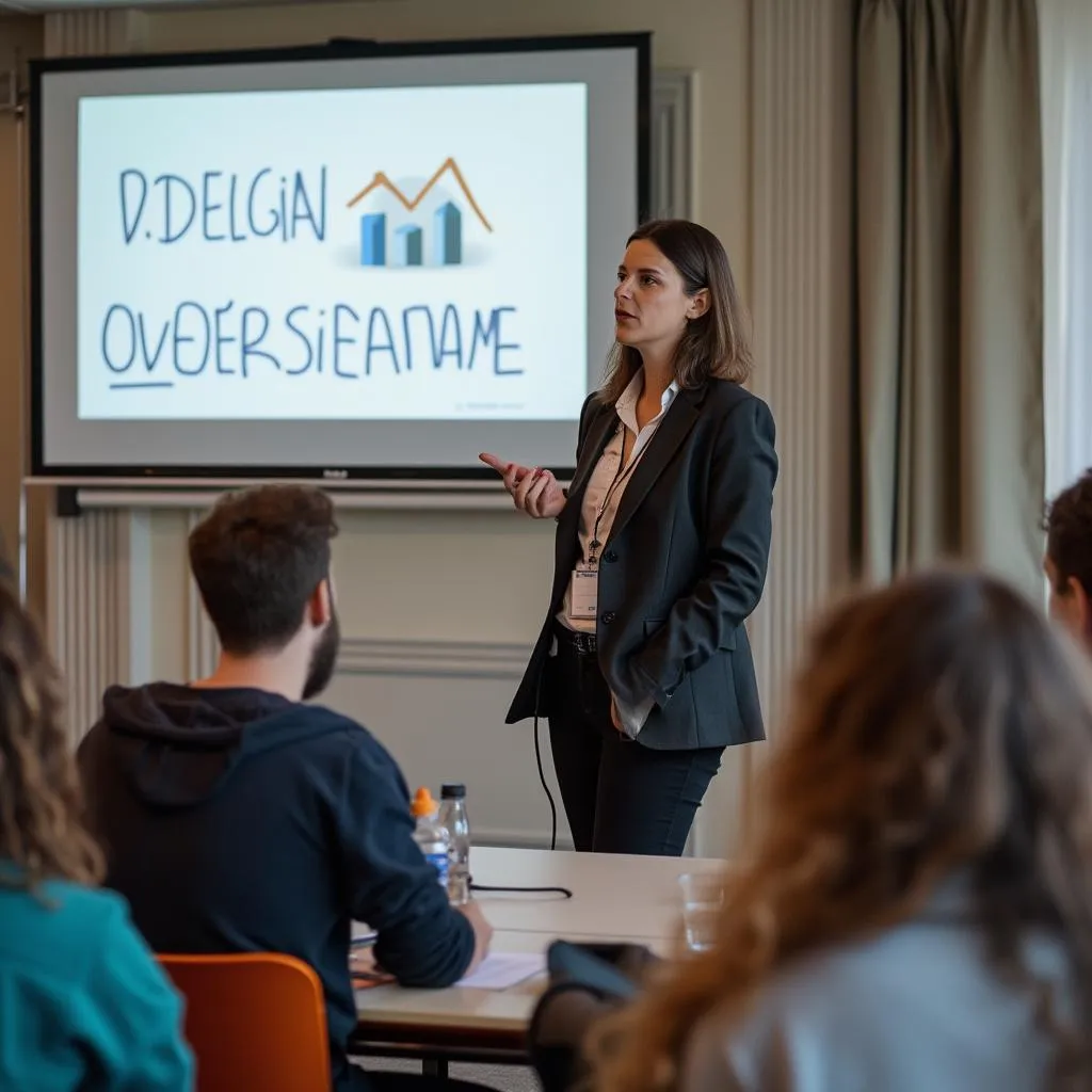 Présentation lors d'un atelier sur l'éducation financière