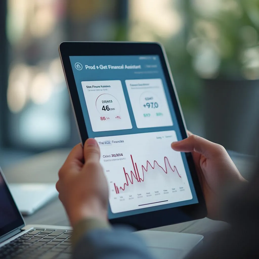 Interface utilisateur de l'application IA Finance